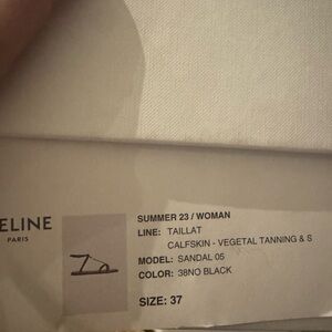 Celine Black Calfskin Sandals